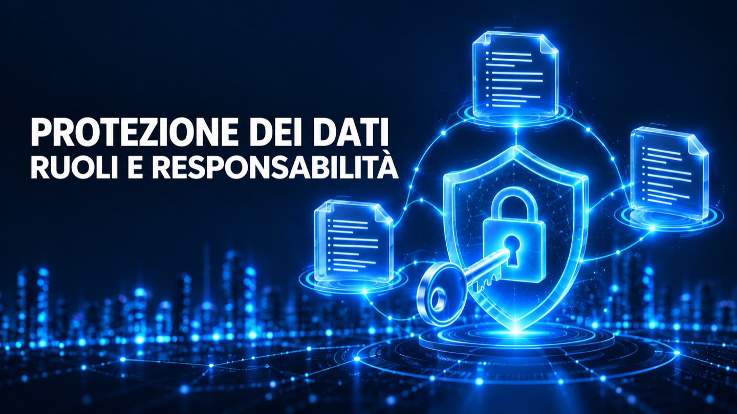 Illustrazione sulla protezione dei dati, ruoli e responsabilità.